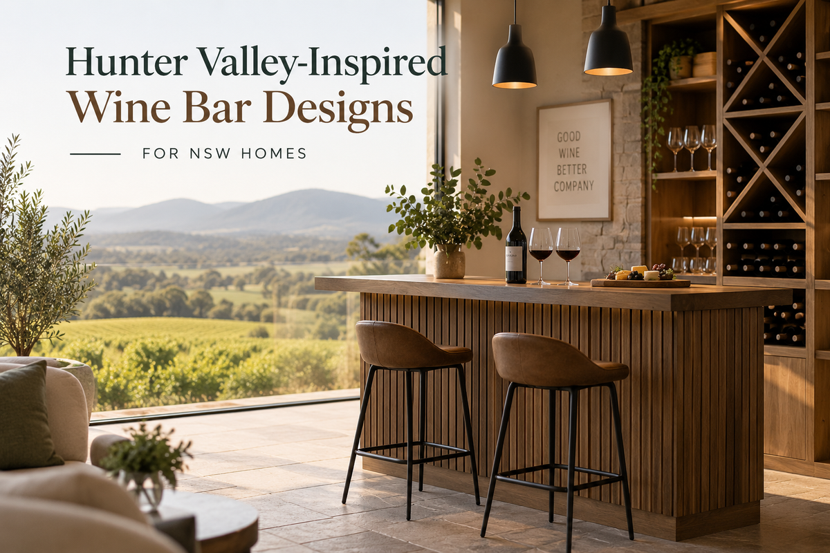 Hunter Valley-Inspired Wine Bar Designs for NSW Homes