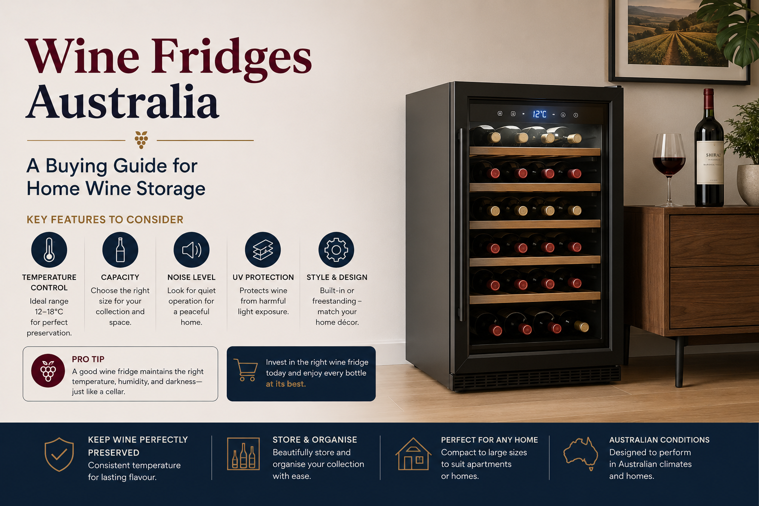 Wine Fridges Australia - A Buying Guide for Home Wine Storage (2026)