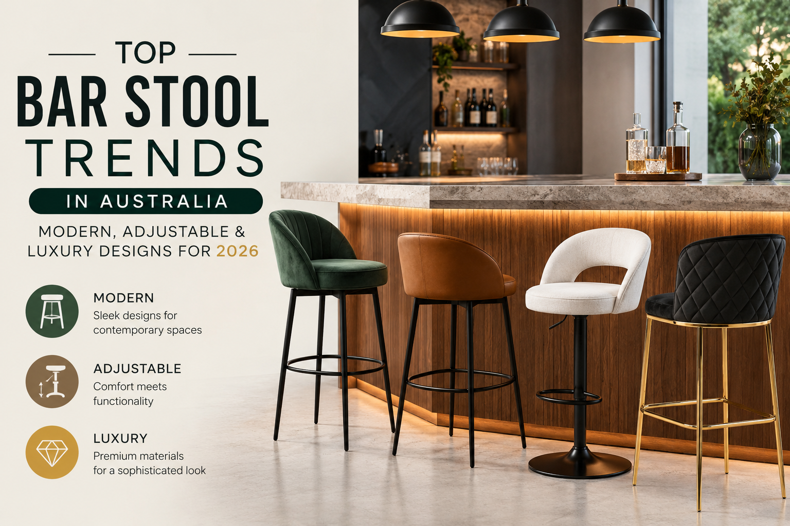 Top Bar Stool Trends in Australia: Modern, Adjustable & Luxury Designs for 2026