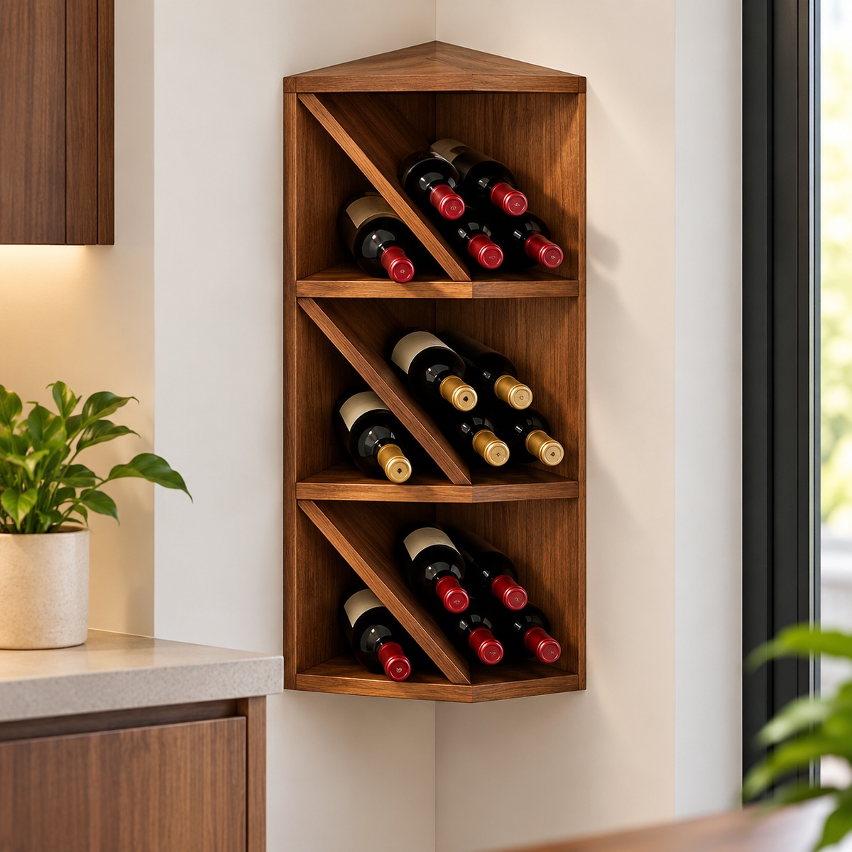 Corner Wine Rack: A Stylish and Space-Saving Storage Solution for Your Home