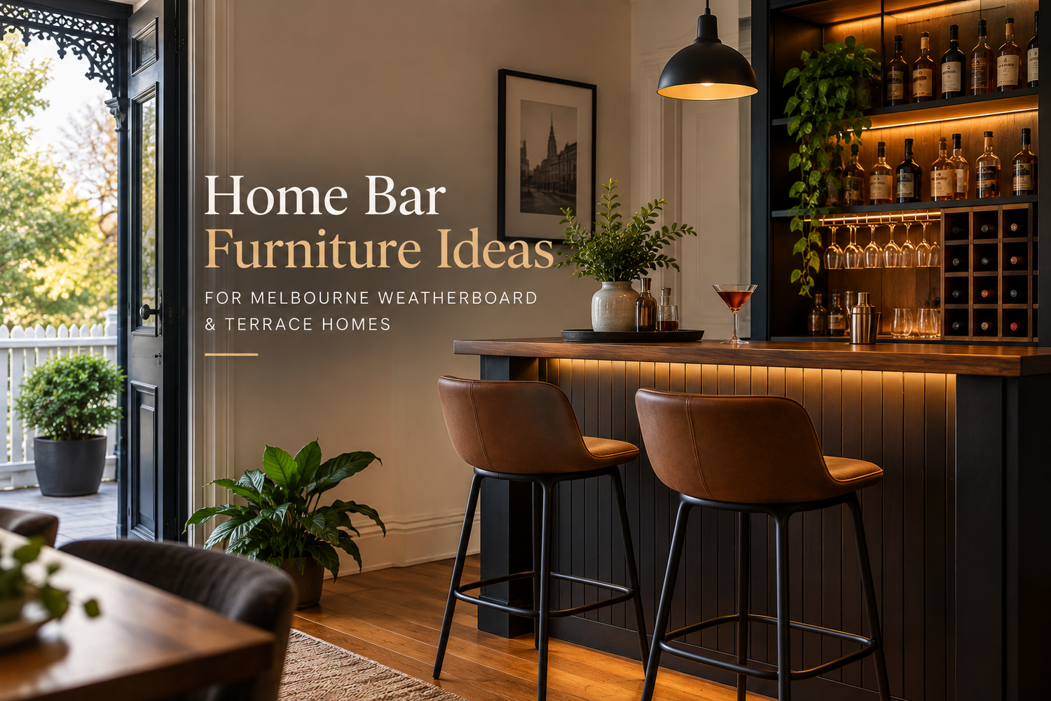 Home Bar Furniture Ideas for Melbourne Weatherboard & Terrace Homes