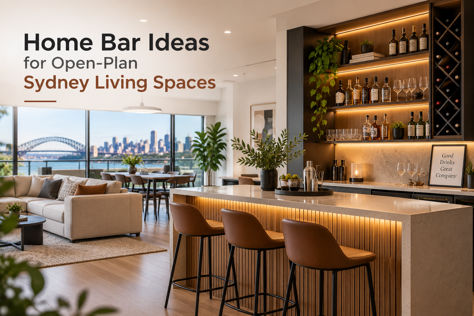 Home Bar Ideas for Open-Plan Sydney Living Spaces