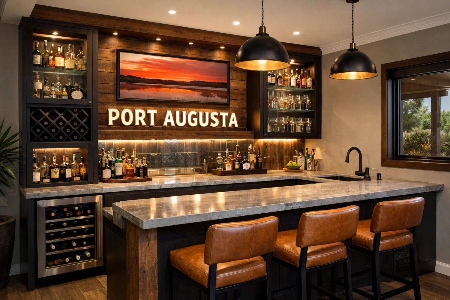 Bar Counter in Port Augusta, Australia – Stylish Home Bar Ideas & Cabinets