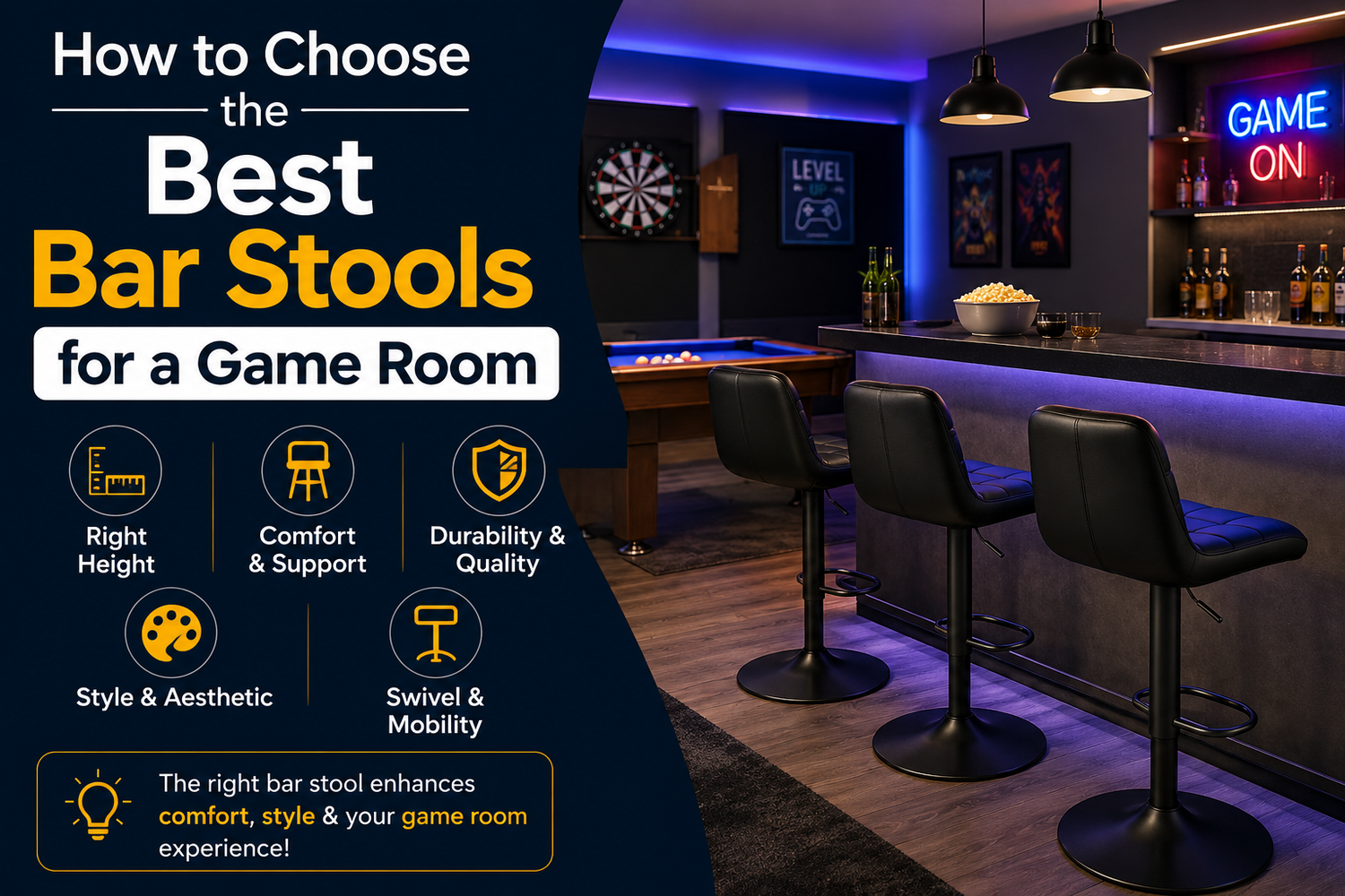 How to Choose the Best Bar Stools for a Game Room