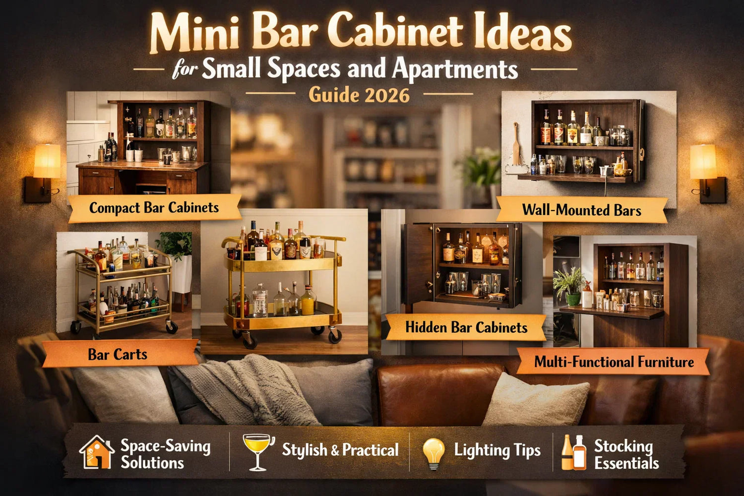 Mini Bar Cabinet Ideas for Small Spaces and Apartments - Guide 2026