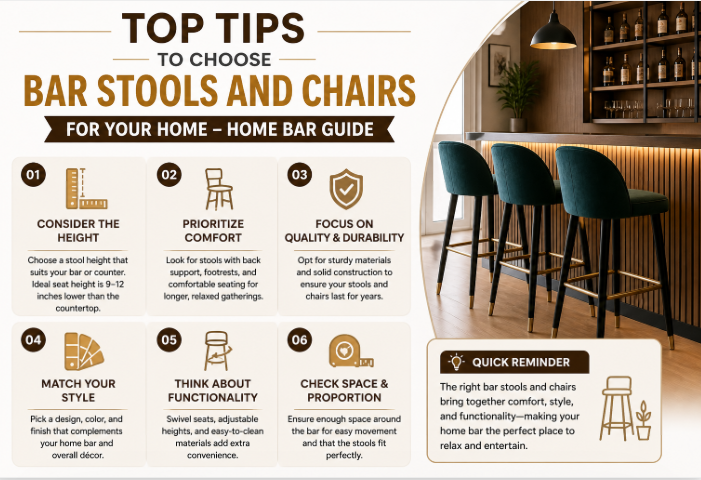 Top Tips to Choose Bar Stools and Chairs for Your Home – Home Bar Guide