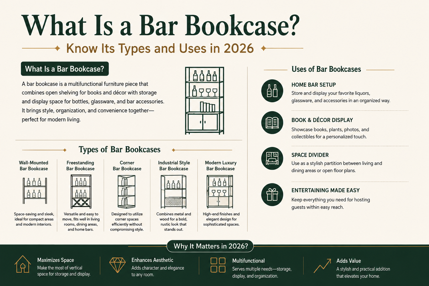 What Is a Bar Bookcase? Types, Uses & Modern Designs in 2026