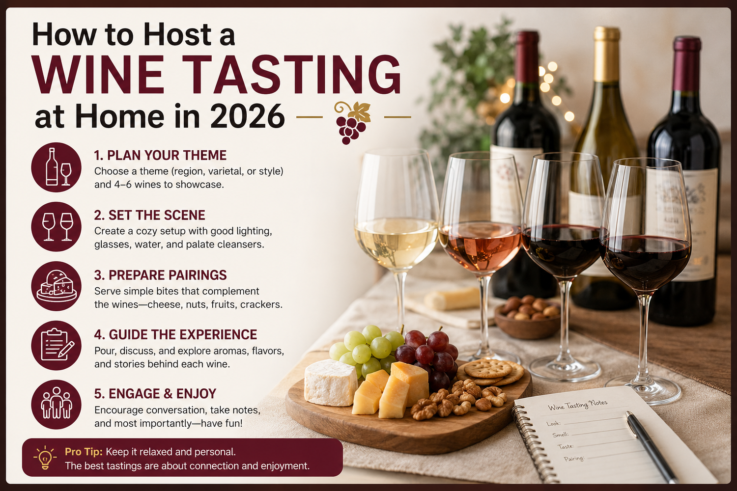 How to Host a Wine Tasting at Home in 2026