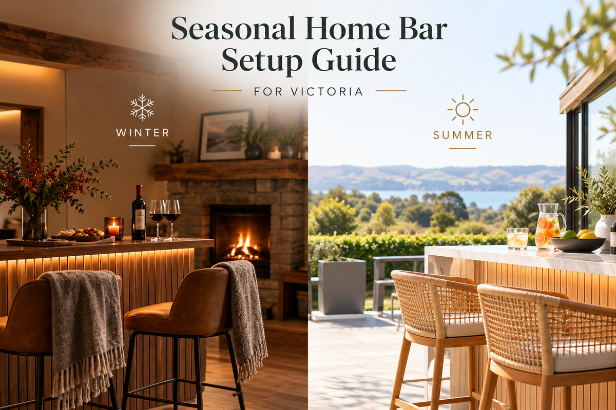 Seasonal Home Bar Setup Guide for Victoria: Winter vs Summer Entertaining