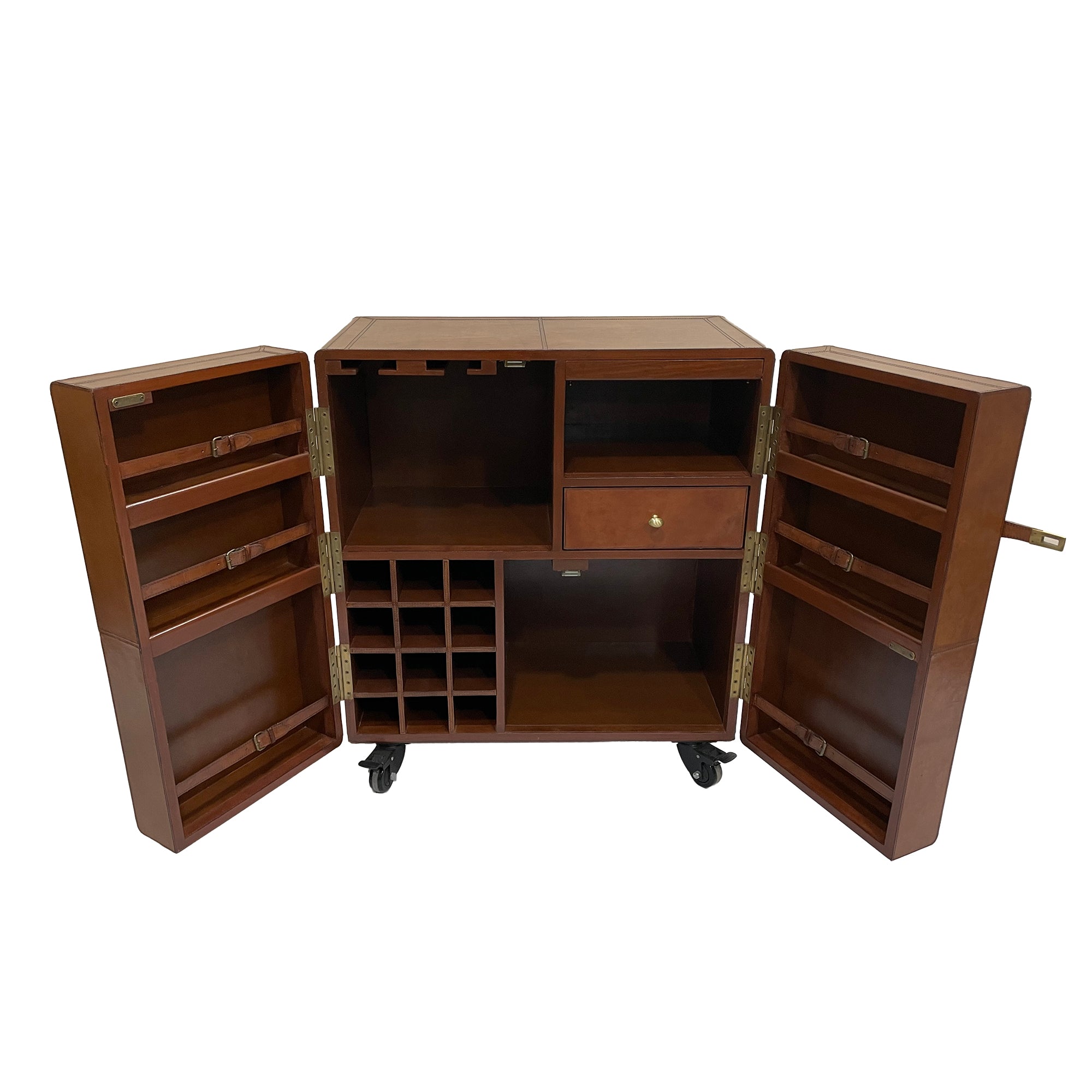 Leather Bar Cabinet