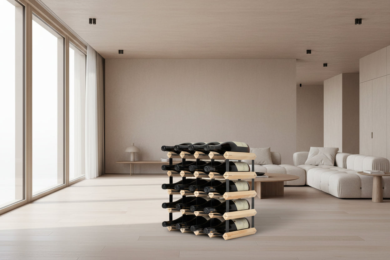 20 Bottle Timber Wine Rack