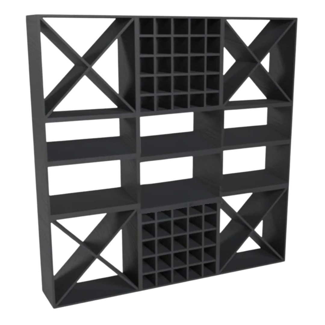 262-Bottle Black Modular Wine Rack Cellar Set