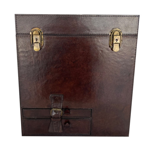 LEATHER DRINK TRUNK - SMALL