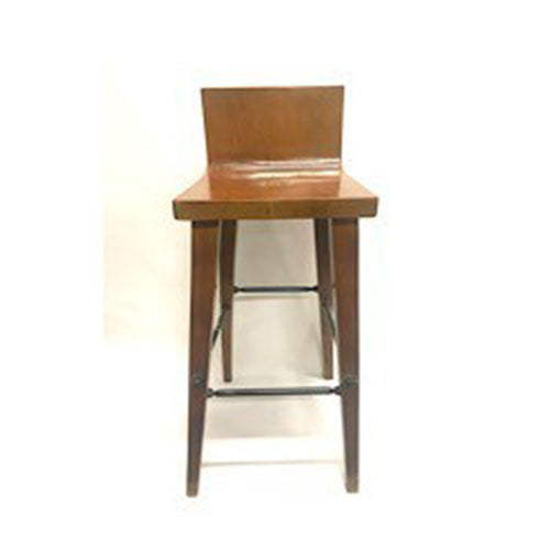Ash Mahogany Wood Bar Stool