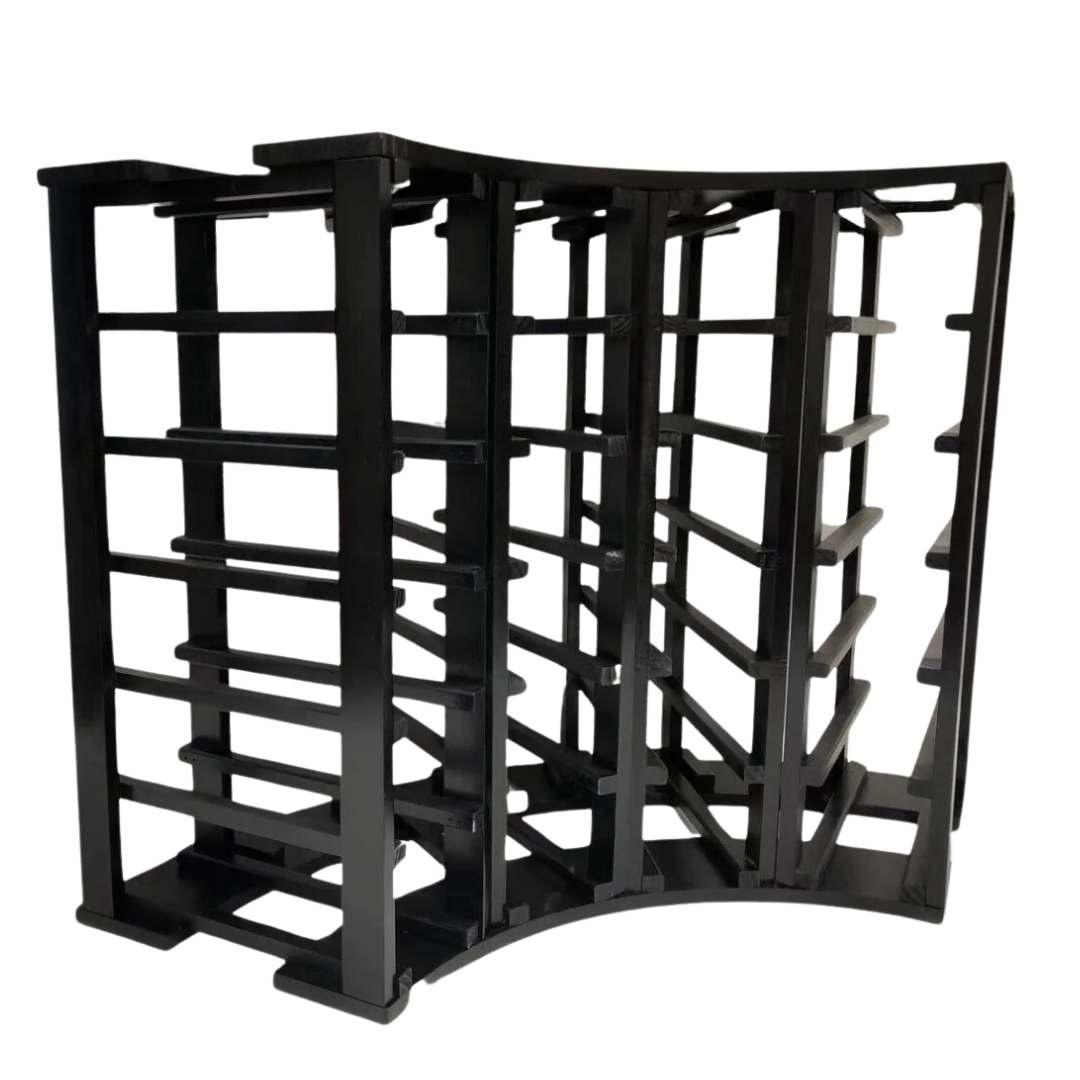 Maximize your space with the 24-Bottle Corner Wine Rack, made from premium New Zealand Pine Wood. Available in Natural Pine and Rich Black finishes, this stylish rack is perfect for storing wine in any corner of your home.