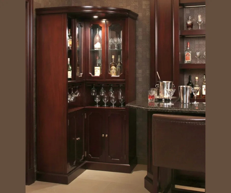 Corner Curio Bar Cabinet Furniture