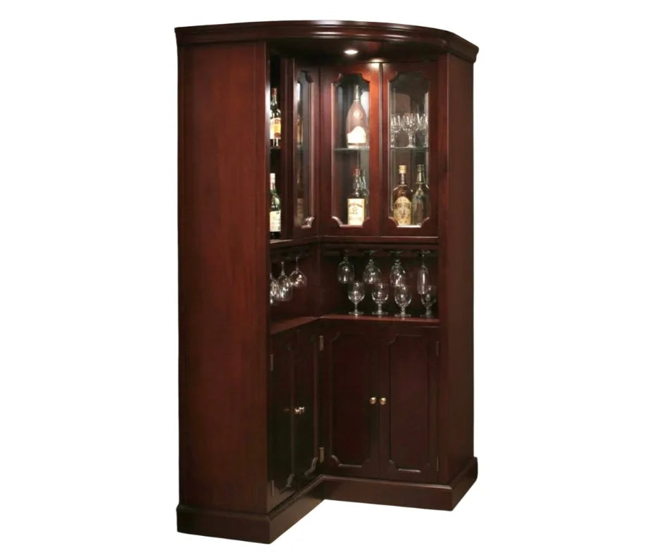 That's a Corner Curio Bar Cabinet. It's a great piece for saving space while still having a dedicated area for drinks.