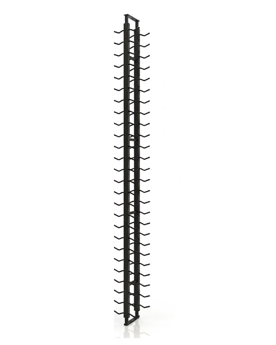 Tall black w series wine rack on each sides
