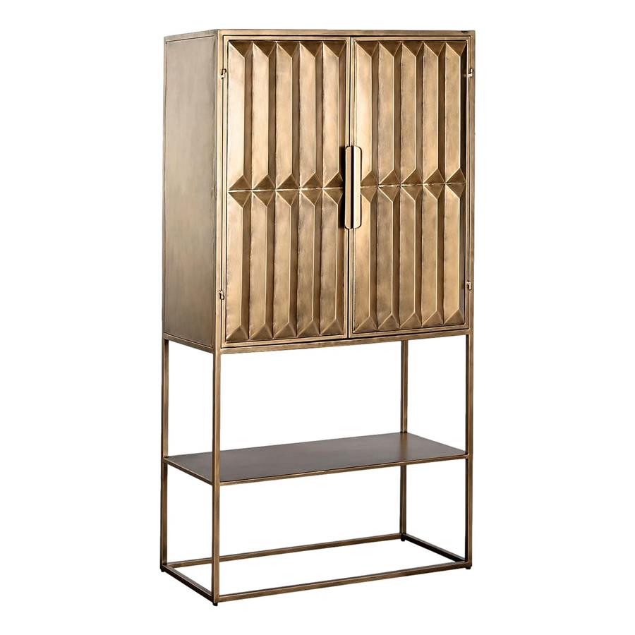 Gold Metal Bar Cabinet