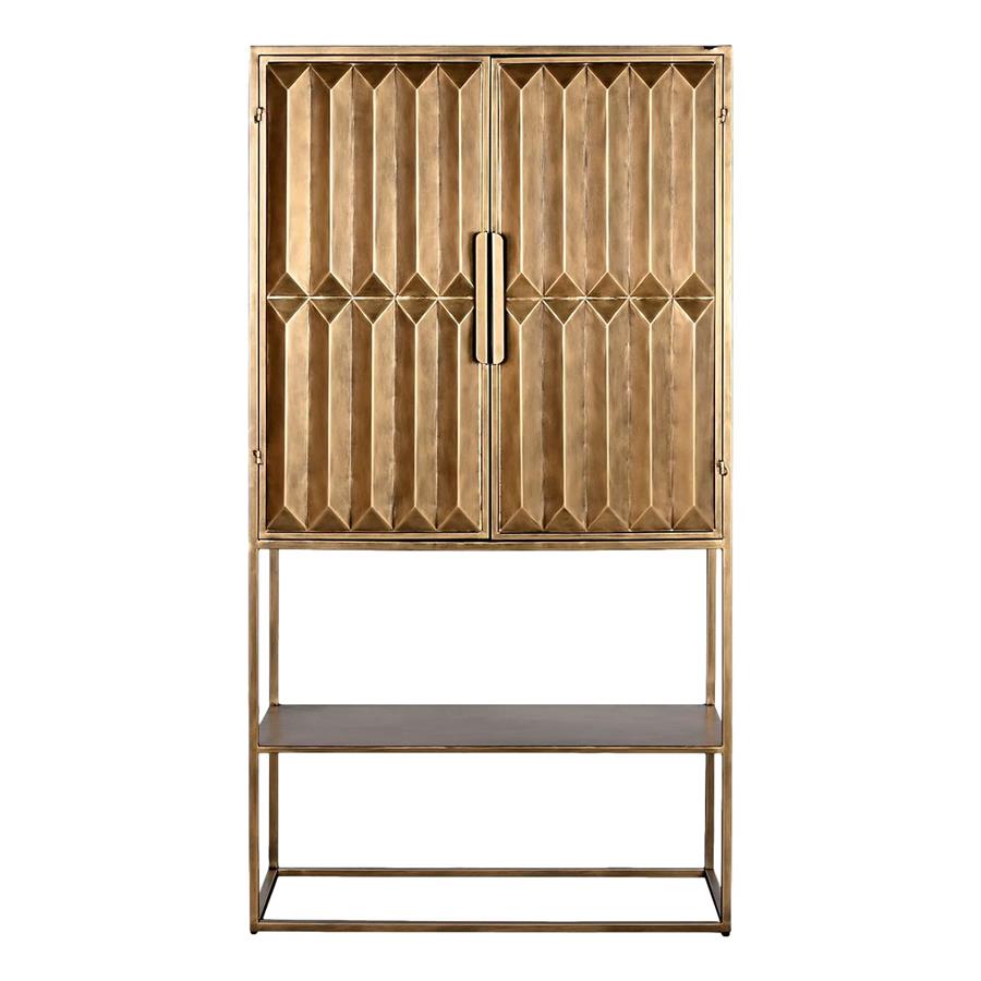 Gold Metal Bar Cabinet