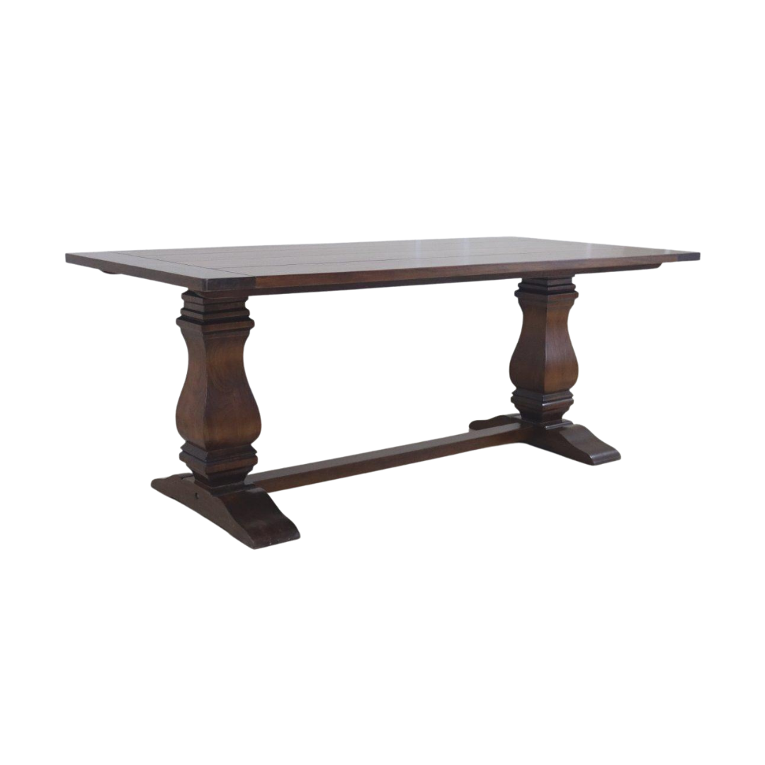 Rectangular Trestle Mahogany Dining Table