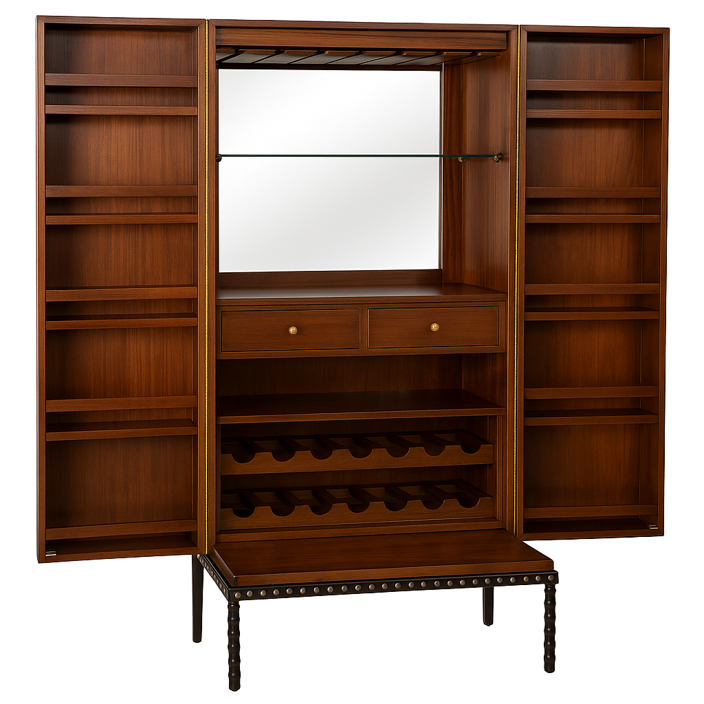 Rays Solid Wood Bar Cabinet