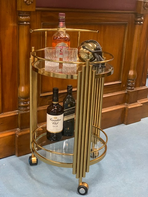 Flame Gold Bar Cart