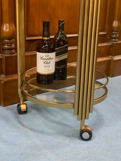 Flame Gold Bar Cart
