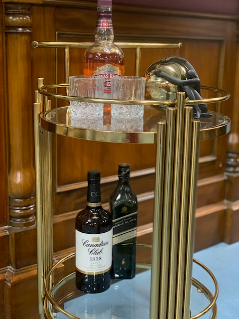 Flame Gold Bar Cart