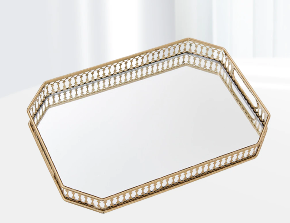 Classic Gold Mirror Tray