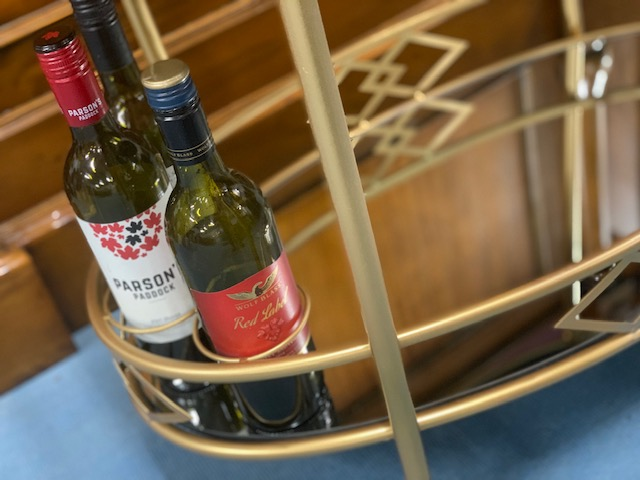 Trellis Drinks Trolley with Bottle Holder