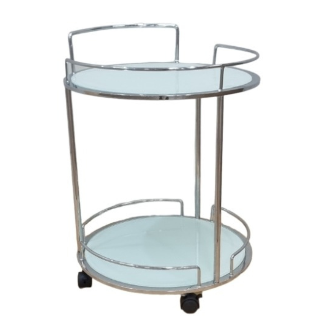 Windsor Chrome White Drinks Trolley