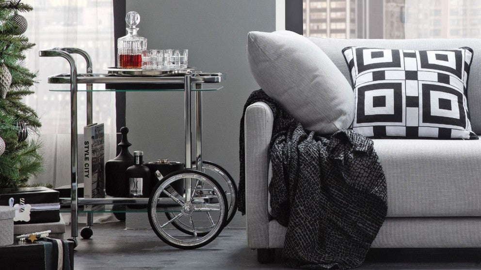 Bar Cart Drinks Trolley Chrome