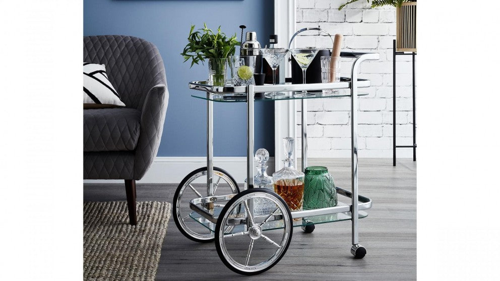 Bar Cart Drinks Trolley Chrome