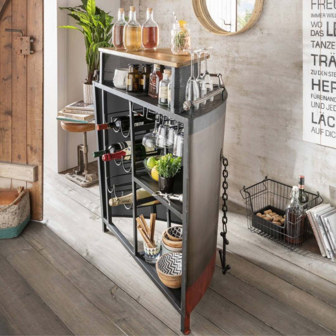 Boat Shaped Metal Bar Counter