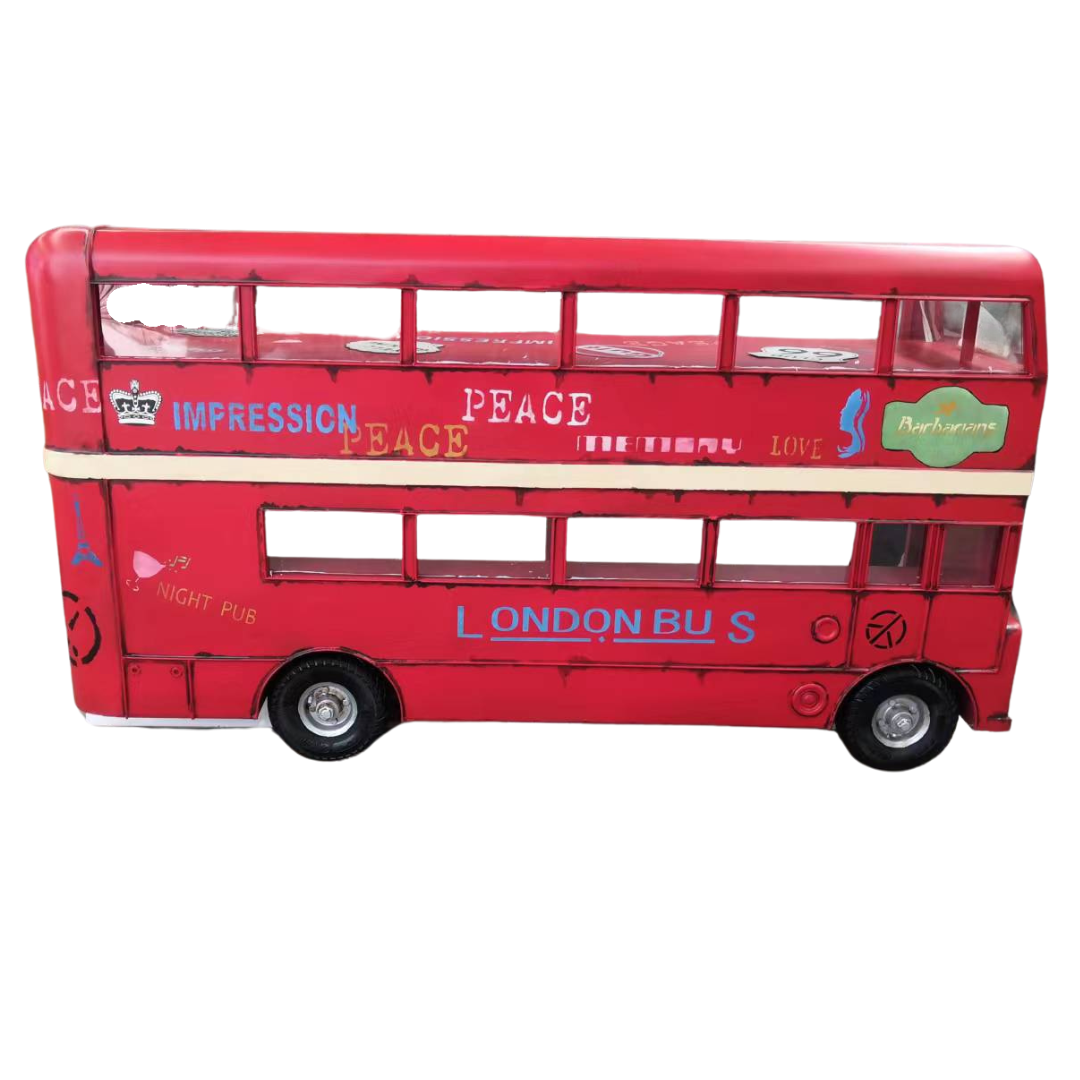 London Bus Bar Counter—ideal for storing and serving liquor drinks. Perfect as a reception counter for events. Add a touch of London flair to your venue