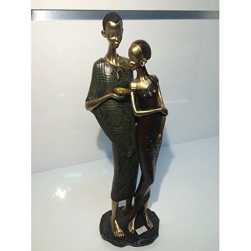 Masai Couple Statue Figure