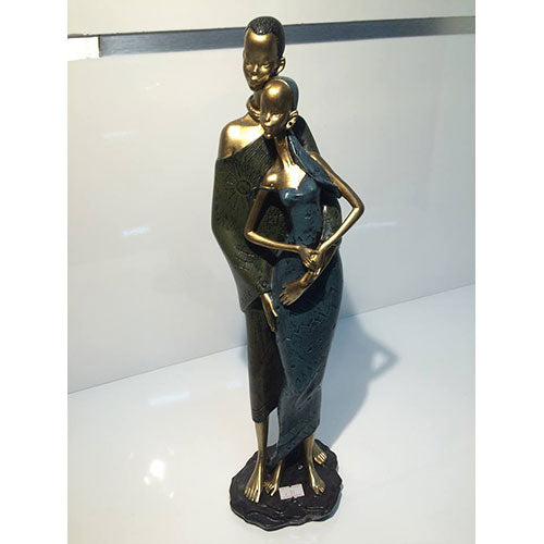Masai Couple Statue Figure
