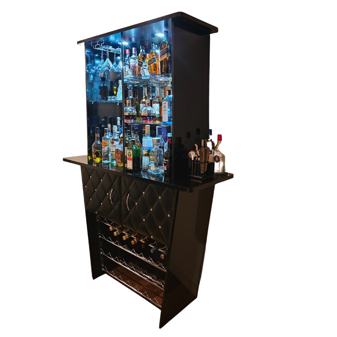 Pearl Black Bar Cabinet
