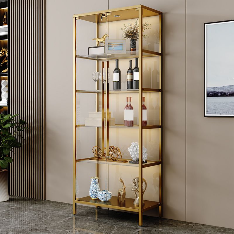 Gold Glass Curio Cabinet