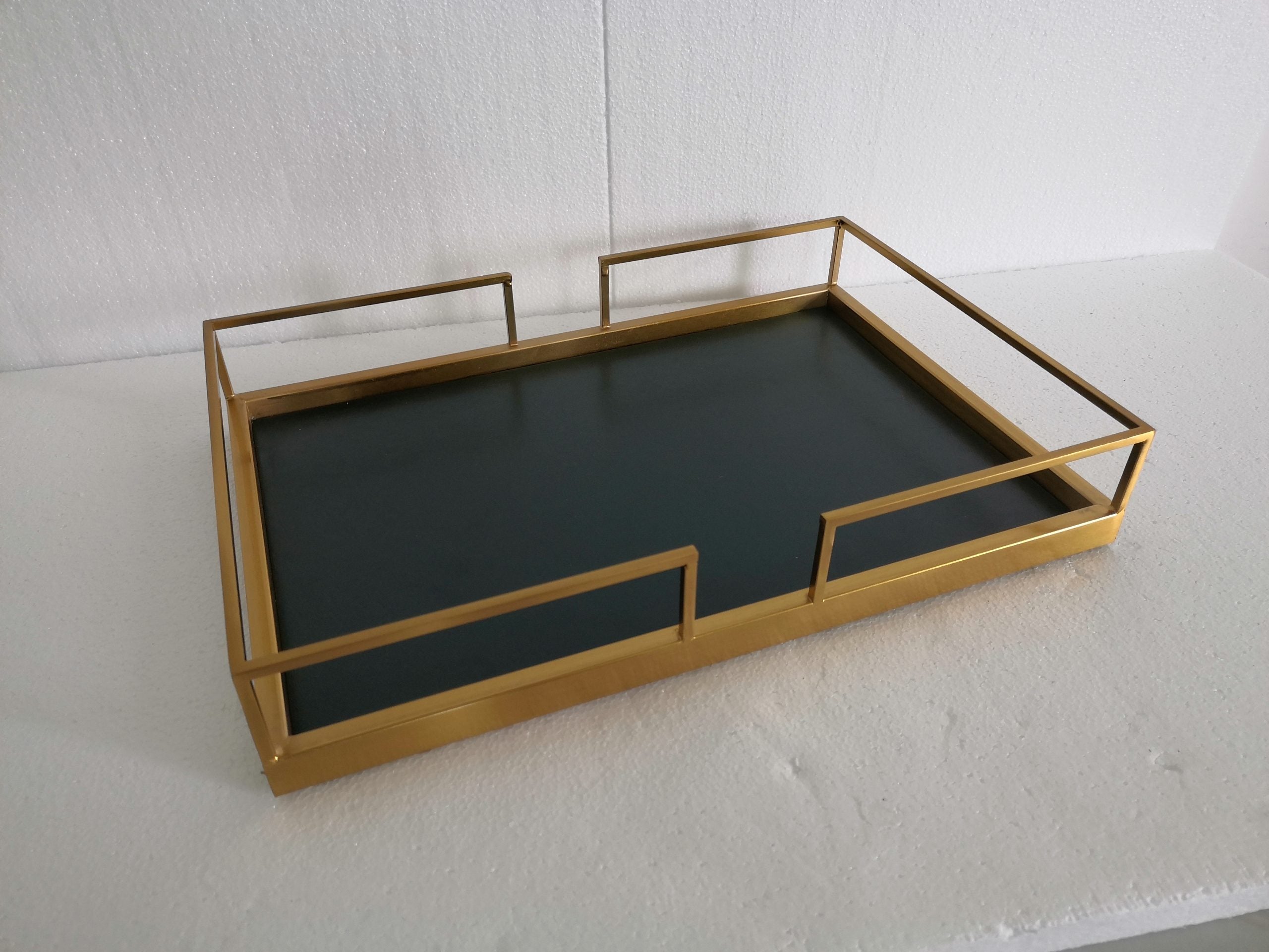 Green Leather Tray