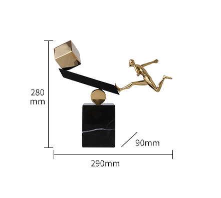 Golden Running Man Home Decor