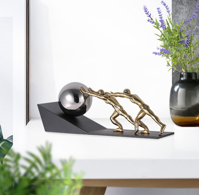 Twin Men Metal - Brass, Stainless Steel, Iron Home Decor