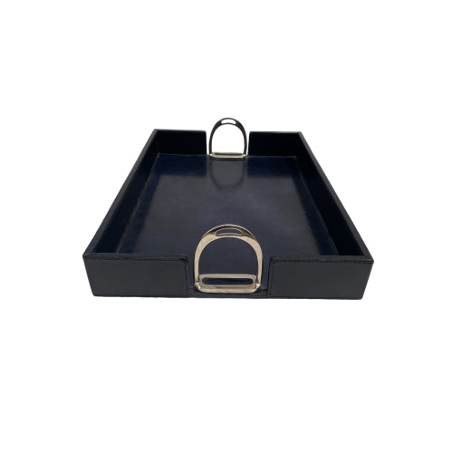 LEATHER TRAY WITH STIRRUPS