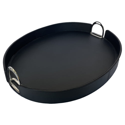 LEATHER TRAY WITH STIRRUPS