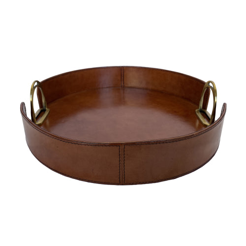 LEATHER TRAY WITH STIRRUPS