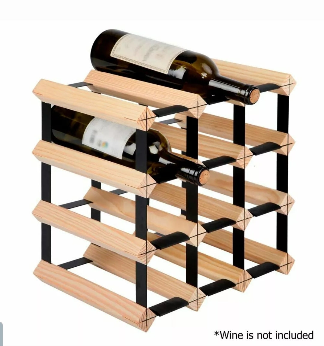 12 Bottles Timber Wine Rack
