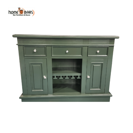 Olive Canopy Bar Cabinet