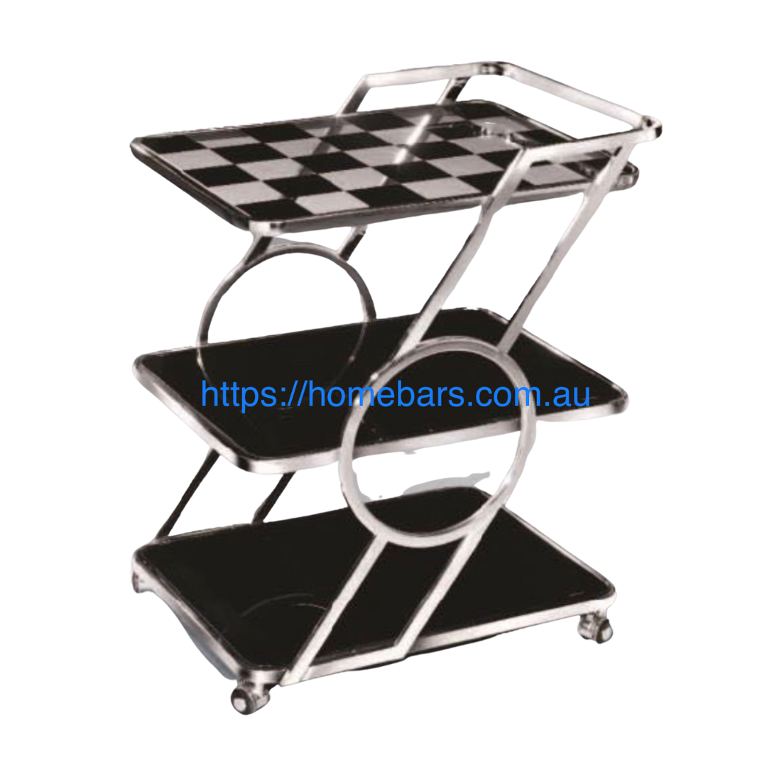Black & White Tea Cart