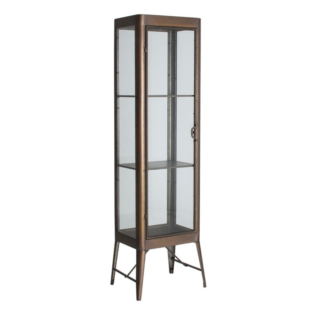 intage Loft Industrial Style Retro Iron Display Cabinet, Glass Display Cabinet, Metal Display Cabinet